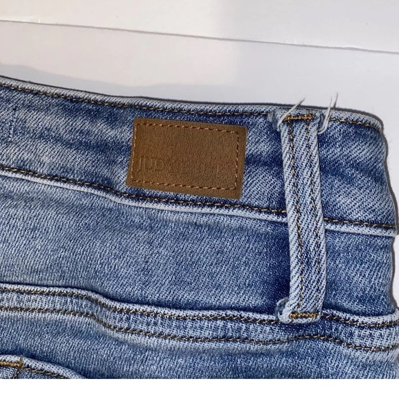 Judy Blue 3/26 Skinny Fit Distressed Raw Hem High Rise Blue Jeans Style JB8814 - Picture 9 of 9